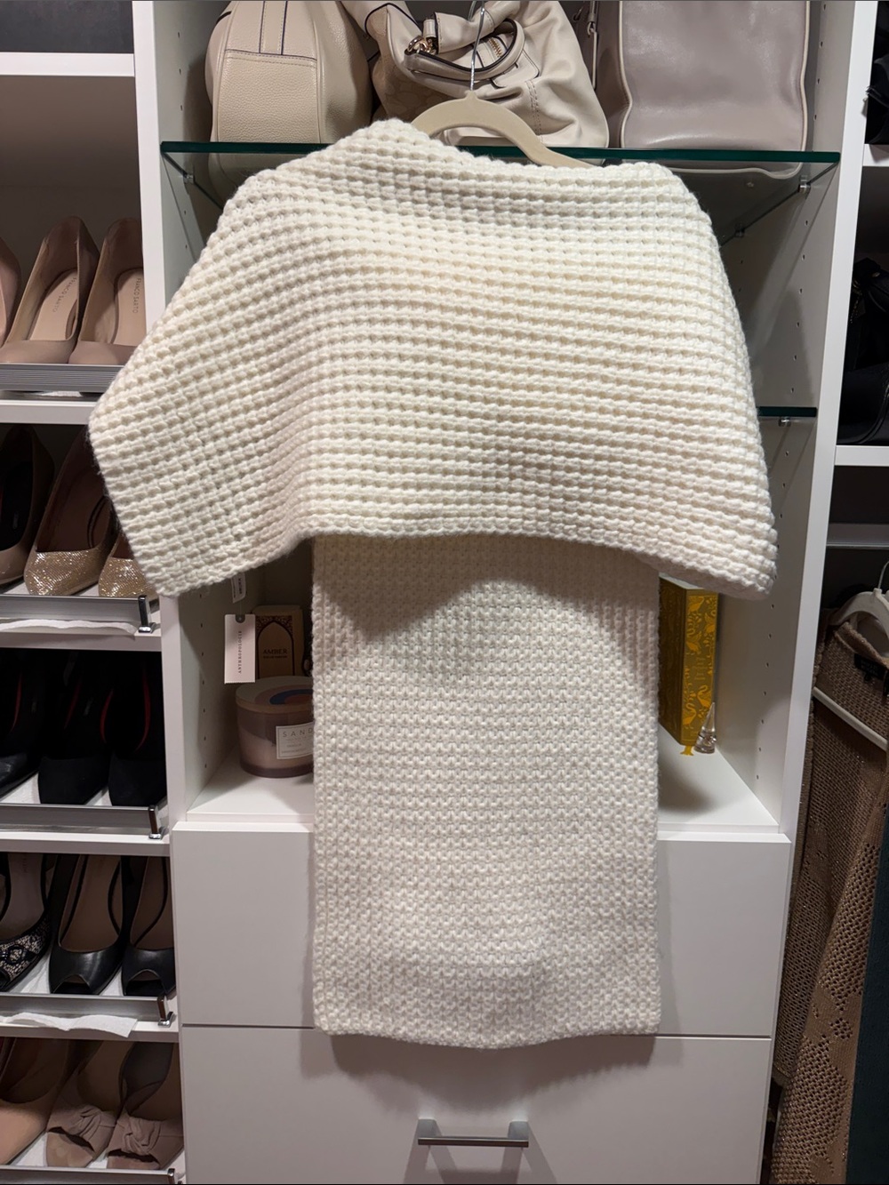 Anthropologie Cream Chunky Scarf (NWT)